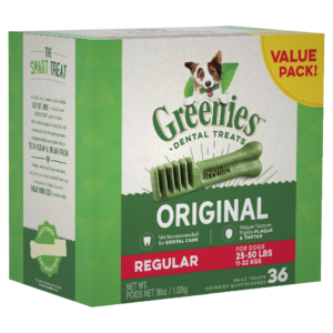 Greenies Original Regular Dental Dog Treats 36 Count