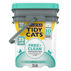 Tidy Cats Free & Clean Unscented Clumping Cat Litter 35lb