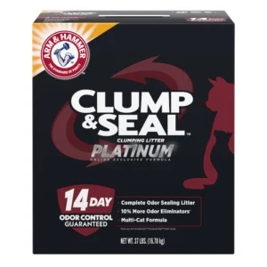 ARM & HAMMER Clump & Seal SLIDE Cat Litter, Easy Clean-up Multi-Cat Clumping Litter, 14 lbs