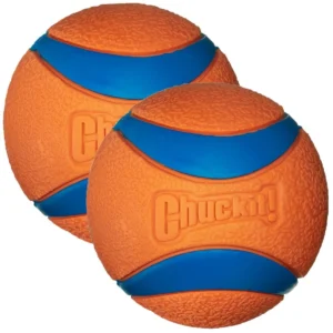 Chuckit! Rope Ball Indoor and Outdoor Fetch Dog Toy, 18 Rope, Blue and Orange, Pack of 1