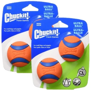 Chuckit! Ultra Fetch Rugged Rubber Dog Ball Tug Toy, for Dogs 20-60 lb, Medium, Orange