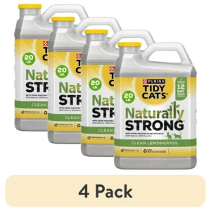 Purina Tidy Cats Naturally Strong Clumping Cat Litter, Unscented, Odor Control, 20 lb
